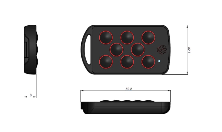 Location Circuit - RF Solutions FOBBER Key Fob Transmitters