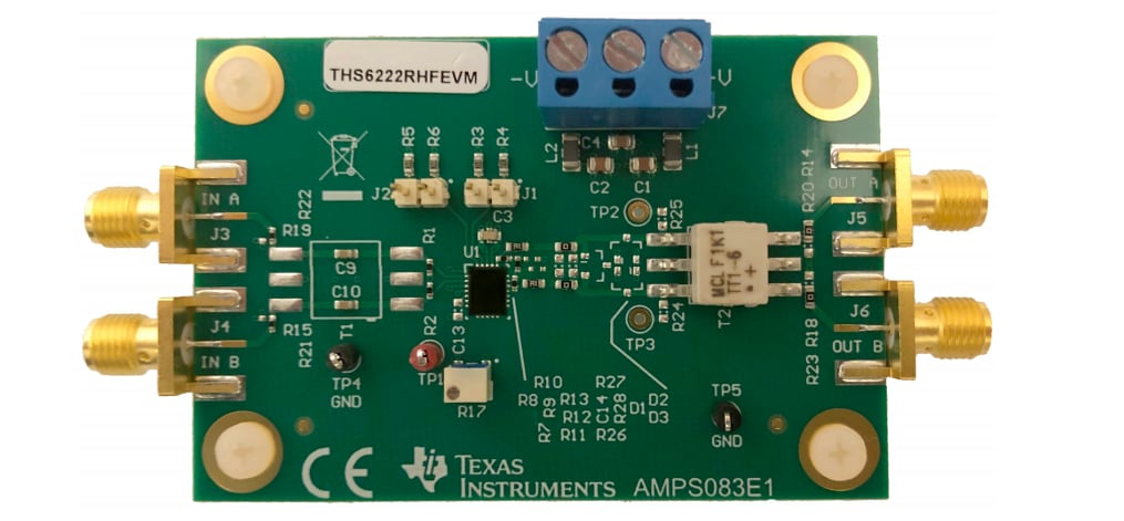Location Circuit - Texas Instruments THS6222RHFEVM Evaluation Module Location Circuit - Texas Instruments THS6222RHFEVM Evaluation Module