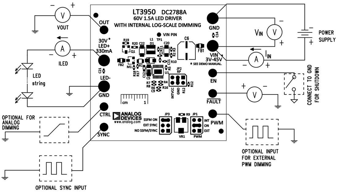 Mechanical Drawing - Analog Devices Inc. DC2788A Demonstration Circuit for LT3950