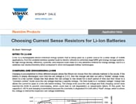 Ghi chú ứng dụng: Chọn điện trở cảm biến dòng